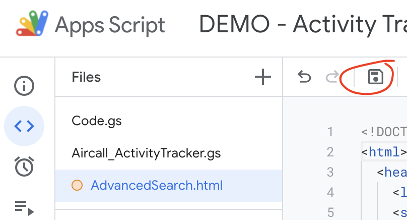 Saving the Activity Tracker File in GAS